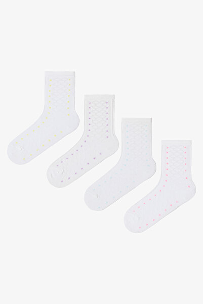 Penti Bunte, gepunktete 4-teilige Socken aus Baumwolle für Mädchen