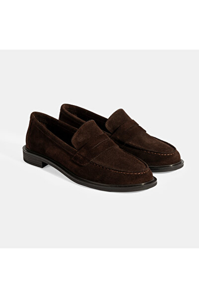 Desa Kadın Kahve Süet Loafer