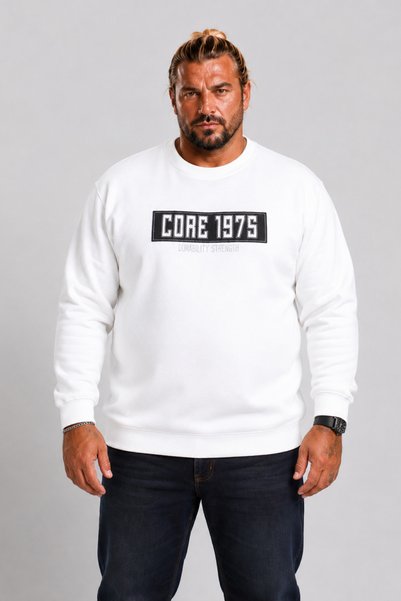 MocGrande Muška majica velike veličine sa okruglim izrezom 3ip Sweat Core 197...