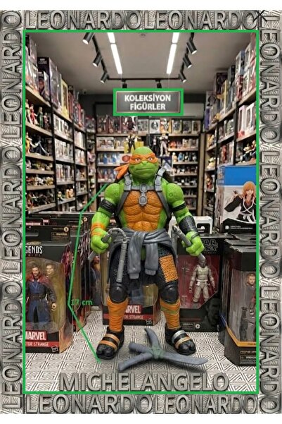 OYUNCAKSAHİLİ Ninja Kaplumbağa Michelangelo Kırılmaz Oyuncak Mıchelangelo Fig...