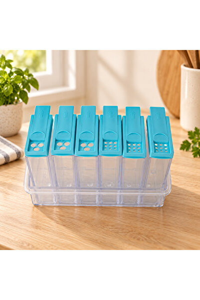 Diseno 6-Piece Spice Set with Blue Lid