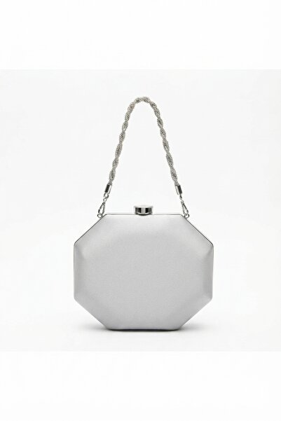 H&D COLLECTİON Women's Chain Strap Evening Dress Bag (Width 20 Length 14 cm)