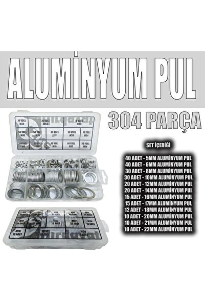 Site Hırdavat 304 Parça Aluminyum Pul Seti