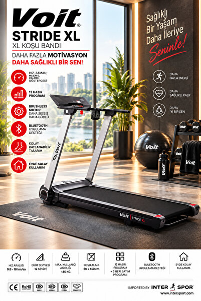 Voit Stride XL Otomatik Eğimli Koşu Bandı