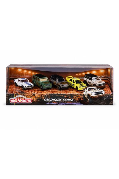 Evelise MAJORETTE CASTHEADS SERIES SET 5 MASINUTE SCARA 1:64