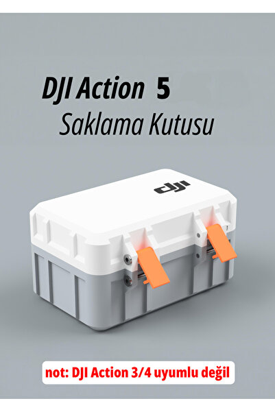 3D snaxx DJI Action 5 / 4 / 3 İçin Dayanıklı Taşıma ve Saklama kutusu (Sert K...