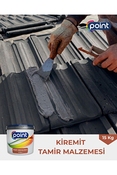 Point Boya KİREMİT TAMİR MALZEMESİ - Çatı/Kiremit Yalıtım Malzemesi (15 kg/Gri)