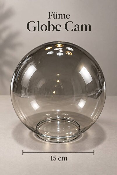MINIMAL ETICARET VE BILGI TEKNOLOJILERI Globe Avize Camı 15cm Silver Chrome (...