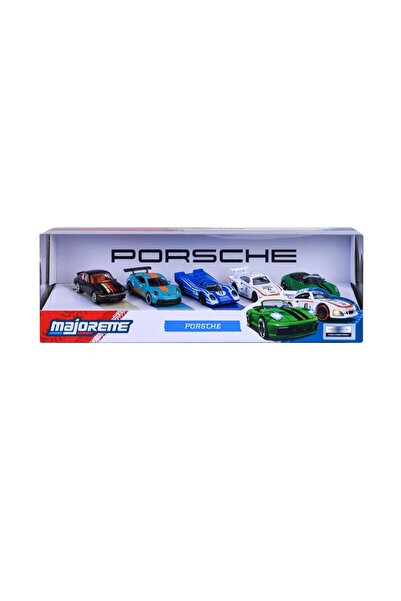 Evelise MAJORETTE SET OF 5 PORSCHE METAL CARS 2 EXCLUSIVE MODELS 1 TO 64 SCALE
