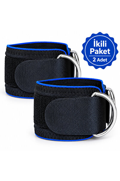Jukon Ankle Strap 2 Adet Ayak Bilek Kayışı Çift Metal D Halkalı Cırtlı Fitnes...
