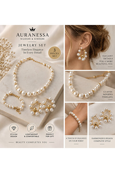 Niloshe&Sinoshe NS Accesories Bijuteri Pearl Set
