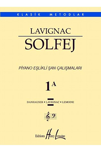 Porte Müzik Yayınları Lavignac 1a - Solfej Piyano Eşlikli Şan Çalışmaları