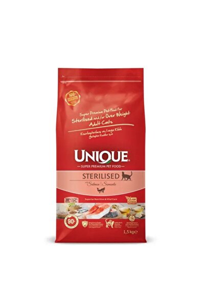 Unique Kısırlaştırılmış Kedi Maması Somonlu 1,5 kg