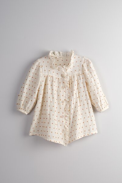 Bondberro Polka Dot Muslin Fabric Baby Girl and Children's Dress 100% Cotton