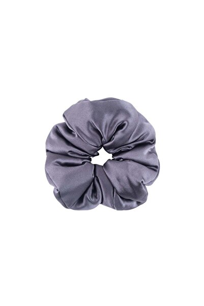 Silk and Cashmere Koyu Gri Anabel Saf İpek Toka