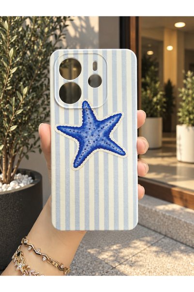 OVADA Redmi Note 14 Uyumlu Deniz Yıldızı Desenli Telefon Kılıfı