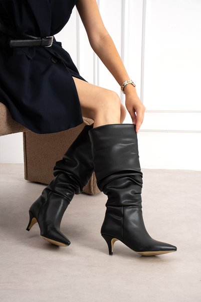 Madam Tarz SLÇ-107 Thin Heel Bellows Boots