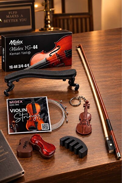 Midex Yg-44kyt Keman Yastığı Keman Yayı Keman Teli Reçine Susturucu Set (4/4 ...