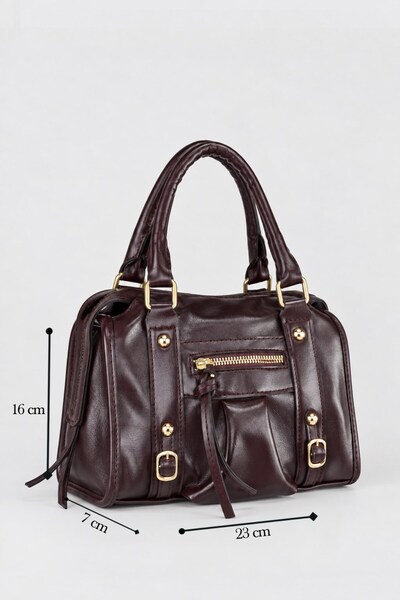 birizmoda Ivy Model El and Shoulder Bag - Claret Red