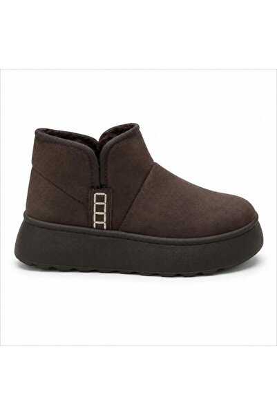 Black Flex COZY PELUSH KADIN GÜNLÜK KISA BOT KAHVE 36-40