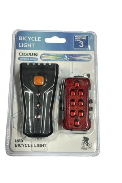 PRİZE Set de lumina pentru bicicleta cu LED-uri din plastic cu baterie AAA