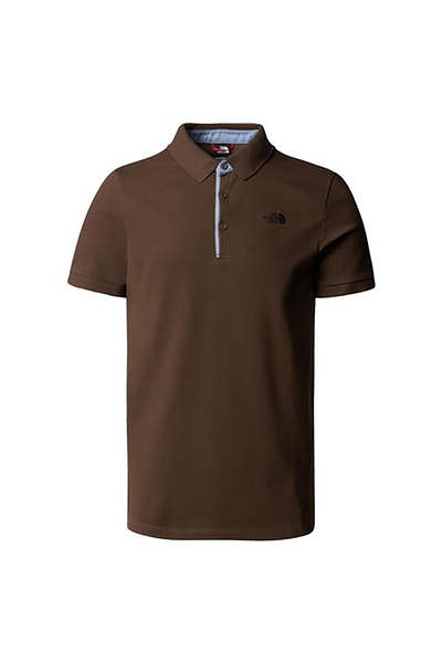 THE NORTH FACE تي شيرت بولو بني فاخر للرجال (NF00CEV4HCF1)