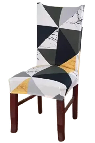 HASSAN Set de 6 huse pentru scaun cu model abstract
