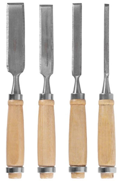 OEM Set 4 Dalti cu maner de lemn