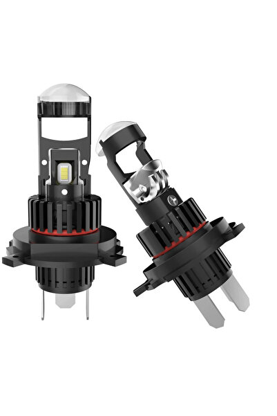 Ruan Set de 2 becuri LED cu lupă profesională H4 LED K88 280w 12V 6500k 28000 LM