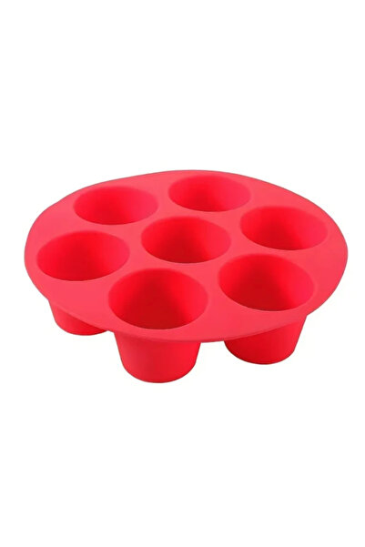 OEM Set 2 Forme din silicon de briose pentru Airfryer cu 7 compartimente ROSII