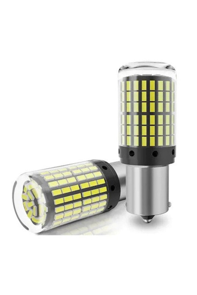 Ruan Set 2 Becuri LED Canbus 1156 Poziție Galben BA15S P21W 144 LED-uri