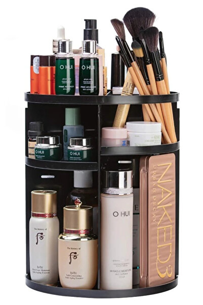 OEM Organizator de Machiaj Circular 360 Grade Negru