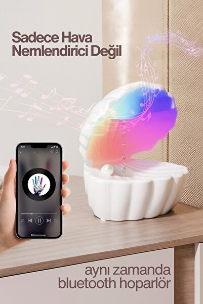 Concord İstiridye Hava Nemlendirici Bluetooth Hoparlör & Geri Akışlı Su Damlama Sistemi