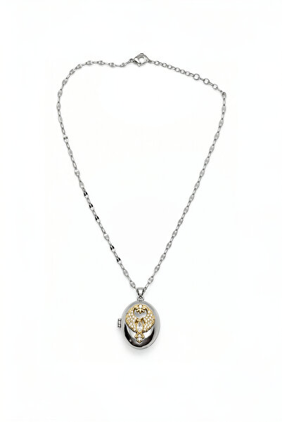 JewelsofHope Openable Medallion Necklace with Zircon Stone and Phoenix Figure...