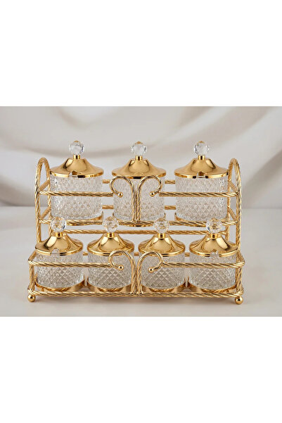 LeylArt Gold Spice Set 7-Piece Jar (Gold Color)