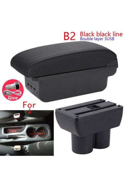 Choice4 صندوق مسند ذراع سيارة سوزوكي جيمني JB23 JB43 بمسند ذراع أسود B2 3USB ...