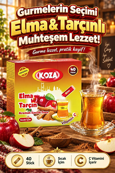 Koza Gurmelerin Seçimi Pratik Lezzet Elma & Tarçın Aromalı Kış Çayı Paketi Ta...