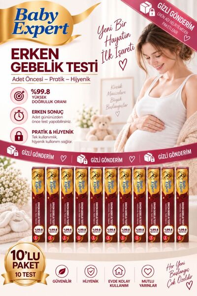 Baby Expert Erken Gebelik Testi %99.8 Kesin Sonuç X 10 Adet