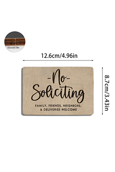 Choice 1pc 1Pc No Soliciting Door Sign, Self-adhesive Wooden Baby Sleeping Si...
