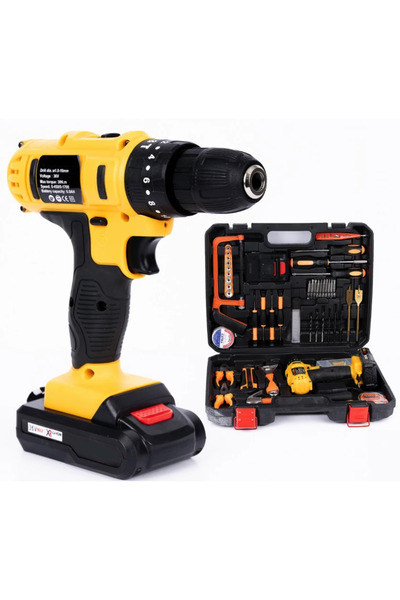 OEM Impact Drill Kit 2 Batteries 24 V 6A + Accessories 110 PIECES