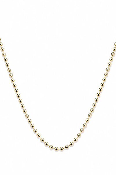 Leo'Stone Gold Top Detaylı Zincir Tasarım Minimal Şık Kadın Çelik Kolye Altın Kararmaz Renk Atmaz