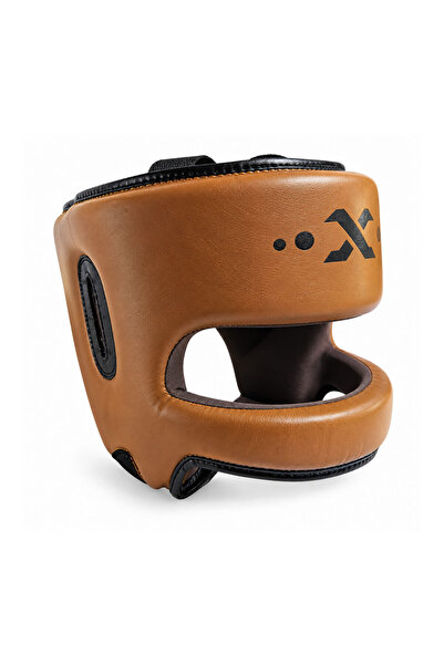 Excalibur Carbon Nose Protection Closed Boxing Training Helmet Tan L