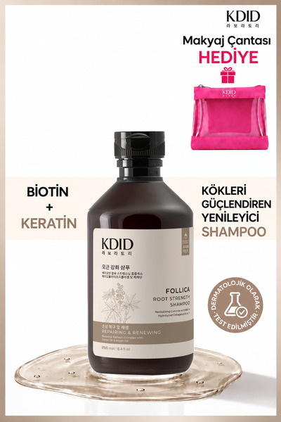 kdid Dökülme Karşıtı Şampuan Biotin Keratin Kolajen Follica 250 ml