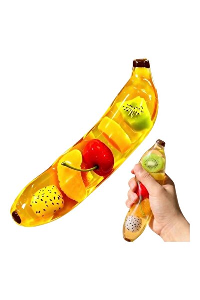 Pofika Needoh Muz Squishy, Banana Sukusi Jell Meyveli Dolgulu Büyük Boy Stres...