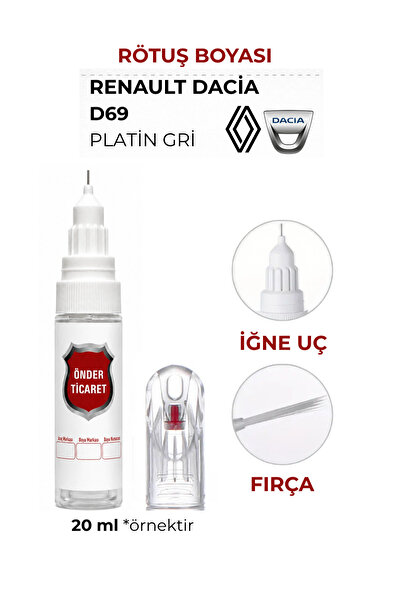 Önder Ticaret Renault Dacia D69 Platin Gri Rötüş Boyası - Clio Fluence Megane...