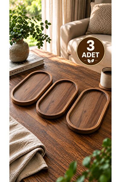 Sekiz Wood Craft sunum tabağı ahşap ceviz ağacı