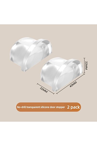 Choice 2PCS Transparent Transparent Self Adhesive No Drill Door Stopper for W...