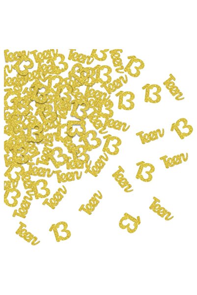 Choice Gold 100pcs Teen 13 Confetti, 13th Birthday Table Decorations, Officia...