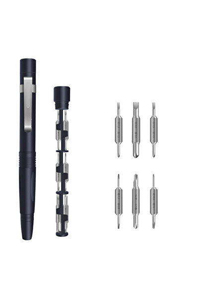Choice1 Grey 13 in 1 Precision Screwdriver Pen Set Portable Hidden Storage Mu...