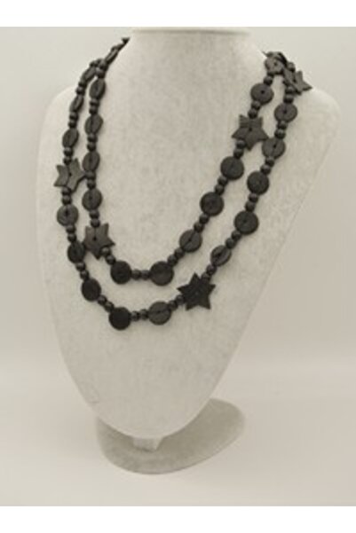 Stoneage Wooden necklace - black -
